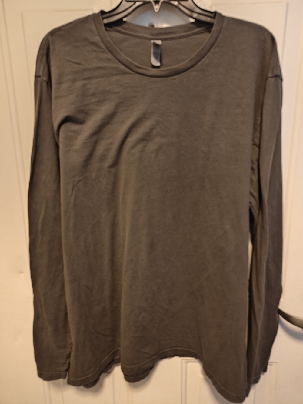 Next Level Apparel Gray Crewneck Long Sleeve Tee